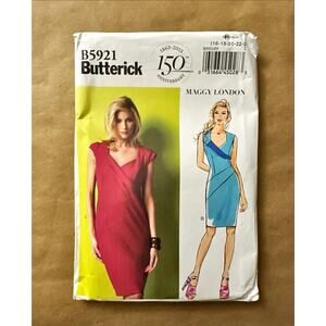 UNCUT BUTTERICK #B5921 LADIES SWEETHEART NECKLINE FITTED DRESS PATTERN 16-24
